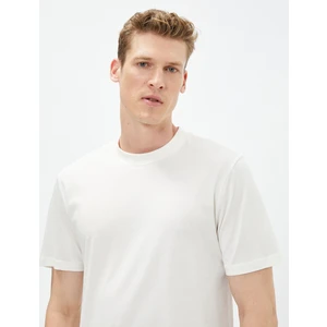 Basic Tişört Slim Fit Bisiklet Yaka Pamuklu