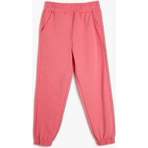 4Wkg40040Ak 255 Pembe Kız Çocuk Pamuk Jersey Eşofman Alt