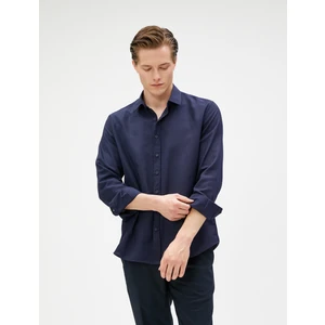 Basic Gömlek Klasik Manşet Yaka Uzun Kollu Düğmeli Non Iron