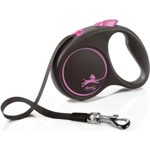 Black Design Pembe 5 mt Şerit Otomatik Tasma S