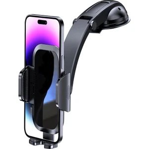Ayna ve Torpido Montajlı Hidrolik Kanatlar 360° Dönebilen Başlık Vantuzlu Araç Içi Telefon Tutucu