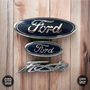 Çakır Grup Ford Fiesta Ön Arma + Bagaj Arması + Fiesta Yazı Logo Arma 2009-2012 Arası Araçlara Uygun