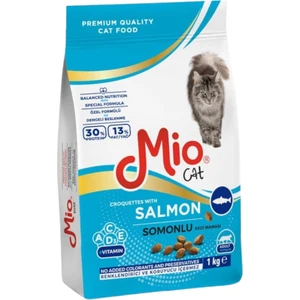 Somonlu Yetişkin Kedi Maması - 1 kg Somon Balıklı - Kuru Mama - Mio 1 kg Kedi - Somonlu