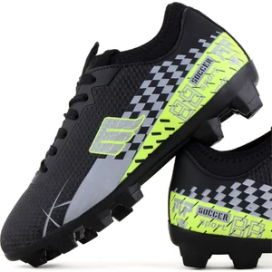 231-1139 Erkek Siyah-Sarı (36-39) Çoraplı Krampon Futbol Ayakkabı