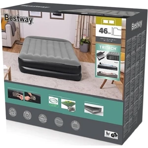 Pavillo 67403 Çift Kişilik Şişme Yatak Gri Pompa 203X152X38