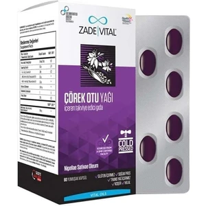 Zade Vital Corek Otu Yağı Blister 60 Kap 1 Paket(1 x 1 Adet)