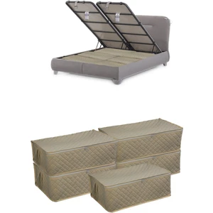 5 Adet Bazaaltı Hurç 60X40X22 - Büyük Boy Baza Hurcu(Krem)