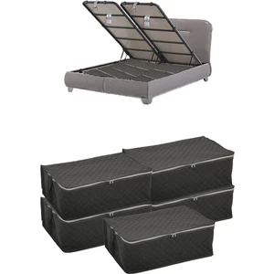 5 Adet Bazaaltı Hurç 60X40X22 - Büyük Boy Baza Hurcu(Gri)