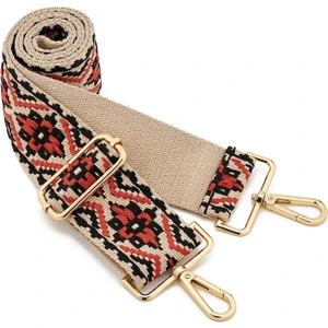 Geniş Omuz Askısı Ayarlanabilir Yedek Kemer Çapraz Kanvas Kanvas Çanta (Siyah Turuncu ÇIÇEKLER)80-130CM (Yurt Dışından)