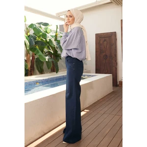 1067-DENIM Bol Paça Pantolon Lacivert