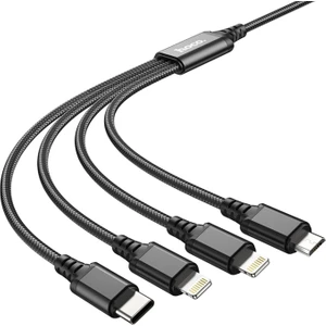 Hoco X76 4in1 Type-C + iPhone Lightning + Micro USB 2A Şarj Kablosu