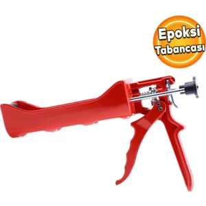 Klasik Epoksi Kimyasal Dübel Tabancası Metal Silikon Tabancası Kırmızı 410 ml