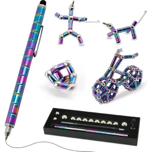 KiddoZone Toy Çoklufonksiyonlu Balo Noktası Stili Metal Kalemi Magnetik Kalemi Neodymium Manyetik Mıknatıs Toplar Bina Blok Bilye Bulmaca Sıkıştırma Toplam Oyuncular (Yurt Dışından)