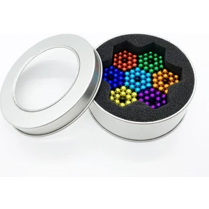 KiddoZone Toy 5 mm 252 Adet Küp Bina Blok Neodymium Neocube Manyetik Mıknatıs Toplar Nts Bilye Bulmaca Sıkıştırma Toplam Oyuncular Yedi Renk (Yurt Dışından)