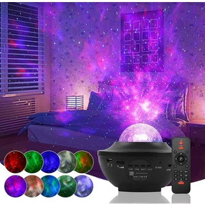 Coverzone Galaksi Gökyüzü ve Yıldızları Yansıtan Projektörü Gece Lambası Hoparlör Özellikli LED Rgb Işıklı Uzaktan Kumandalı 3 Farklı Aydınlık Seviyesi Telefon ile Bluetooth Bağlantı 13CM x 16CM SP17