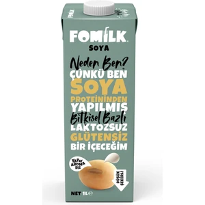 Soya Sütü 1 L Glutensiz Bitkisel Bazlı Laktozsuz Vegan