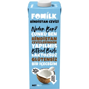 Hindistan Cevizi Sütü 1 L Glutensiz Bitkisel Bazlı Laktozsuz Vegan