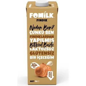 Fındık Sütü 1 L Glutensiz Bitkisel Bazlı Laktozsuz Vegan