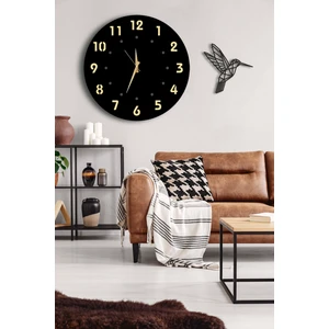 Dekoratif Aynalı Duvar Saati 50X50CM + Kuşlu Tablo