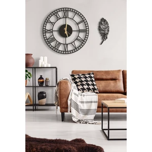 Dekoratif Duvar Saati 50X50CM + Yapraklı Tablo