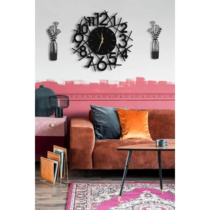 Dekoratif Duvar Saati 50X50CM +  Vazo Tablo