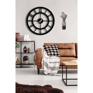 Dekoratif Duvar Saati 50X50CM + Vazo Tablo