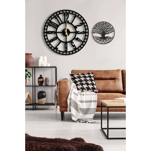 Dekoratif Duvar Saati 50X50CM + Yaşam Ağacı Tablo