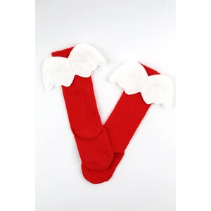 Le Mabelle Kırmızı  Kanatlı Kız Çocuk Çorap