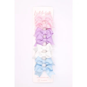 Le Mabelle Çok Renkli  Soft 8'li Kurdele Fiyonk Klips Toka Set
