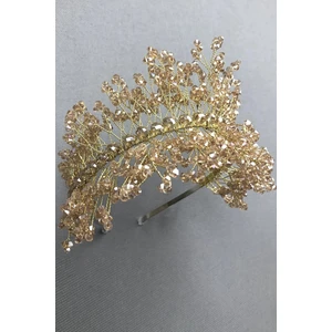 Kristal Taşlı Gelin Tacı