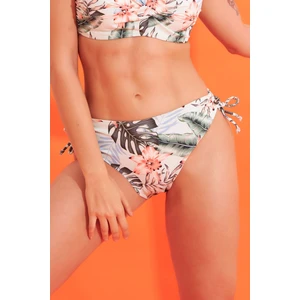 Renkli Çiçek Desen Tek Alt Bikini