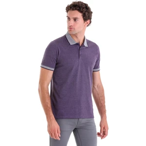 Mürdüm Regular Fit Düz Pamuklu Polo Yaka Tişört