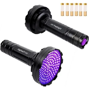Fourseason 128 LED li Uv Fener Mor Işık Sah. Para Bak-Teri Ultraviyole Dedektör + 6 Pil