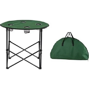 Four Season Katlanır Kamp Masası Taşıma Çantalı Yuvarlak 71 cm Yeşil