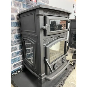 Flame Stove FS-011    Sirius Maxi  3 Camlı Kuzineli Döküm Soba