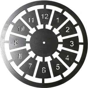 Ala Depo Ahşap Makrome Saat Kasnağı Siyah 20 cm