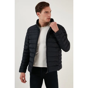Dik Yaka Fermuarlı Cepli Slim Fit Şişme Mont Erkek Mont 649002