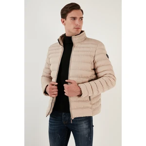 Dik Yaka Fermuarlı Cepli Slim Fit Şişme Mont Erkek Mont 649002