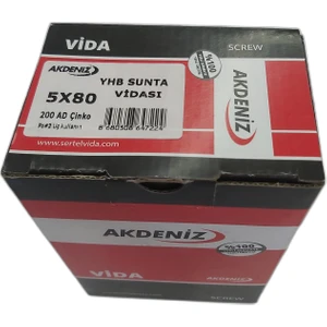 5X80 Sunta Vidası 200 Adet Çinko
