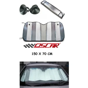 Araba Ön Cam Güneşliği Balonlu Metalize Parlak Alüminyum Katlanabilir Oto Güneşlik (150X70CM)