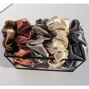 Donna Liberta Kadın 5'li Saten Saç Lastik Toka Seti