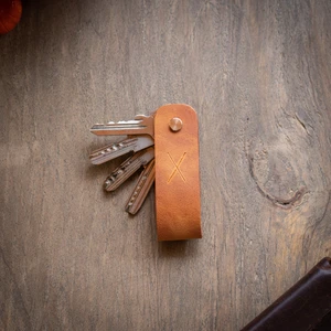 Minimal X Design Uzun Deri Anahtarlık Kolay Kullanım Klasik Tasarım