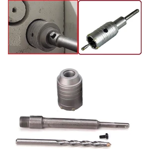 35MM Beton Delik Sondaj Pancı Kırıcı Delici Için Elmaslı Karot Testere Matkap Ucu Sds Adaptörlü Şaft