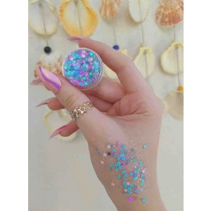 Hb Tasarım Glitter Jel Far Simli Kremsi Yüz ve Vücut Simi Blue Star