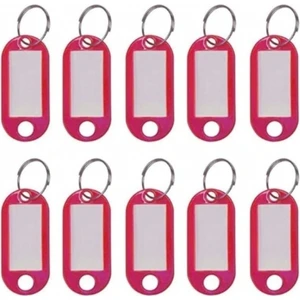 Plastik Anahtarlık Pembe 100'LÜ Paket Antrasit - Beyaz