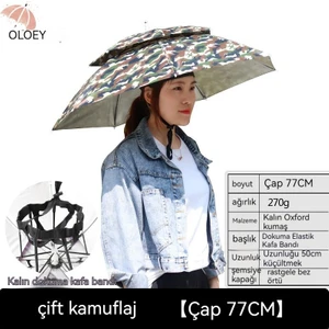 Şemsiye Şapka Açık Balıkçılık Şemsiye Güneş Şapkası Çay Toplama Şapka Bambu Şapka Şemsiye Katlanır Büyük Baş Giyen Şemsiye Şapka (Yurt Dışından)
