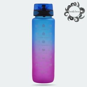Bottle Boss Renk Geçişli Sızdırmaz Kapak Motivasyon Matarası 1 Lt