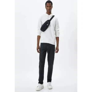 Erkek Basic Kapşonlu Sweat Uzun Kollu Ekru