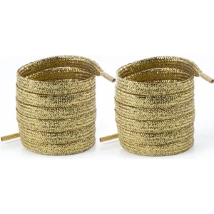 Parlak Sim Altın (Gold) Renkli Parlak Ayakkabı Bağcığı 120 Cm 