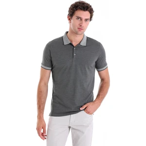 Haki Regular Fit Düz Pamuklu Polo Yaka Tişört